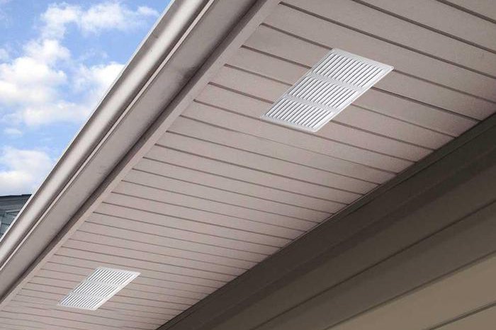 Soffit vents under eave